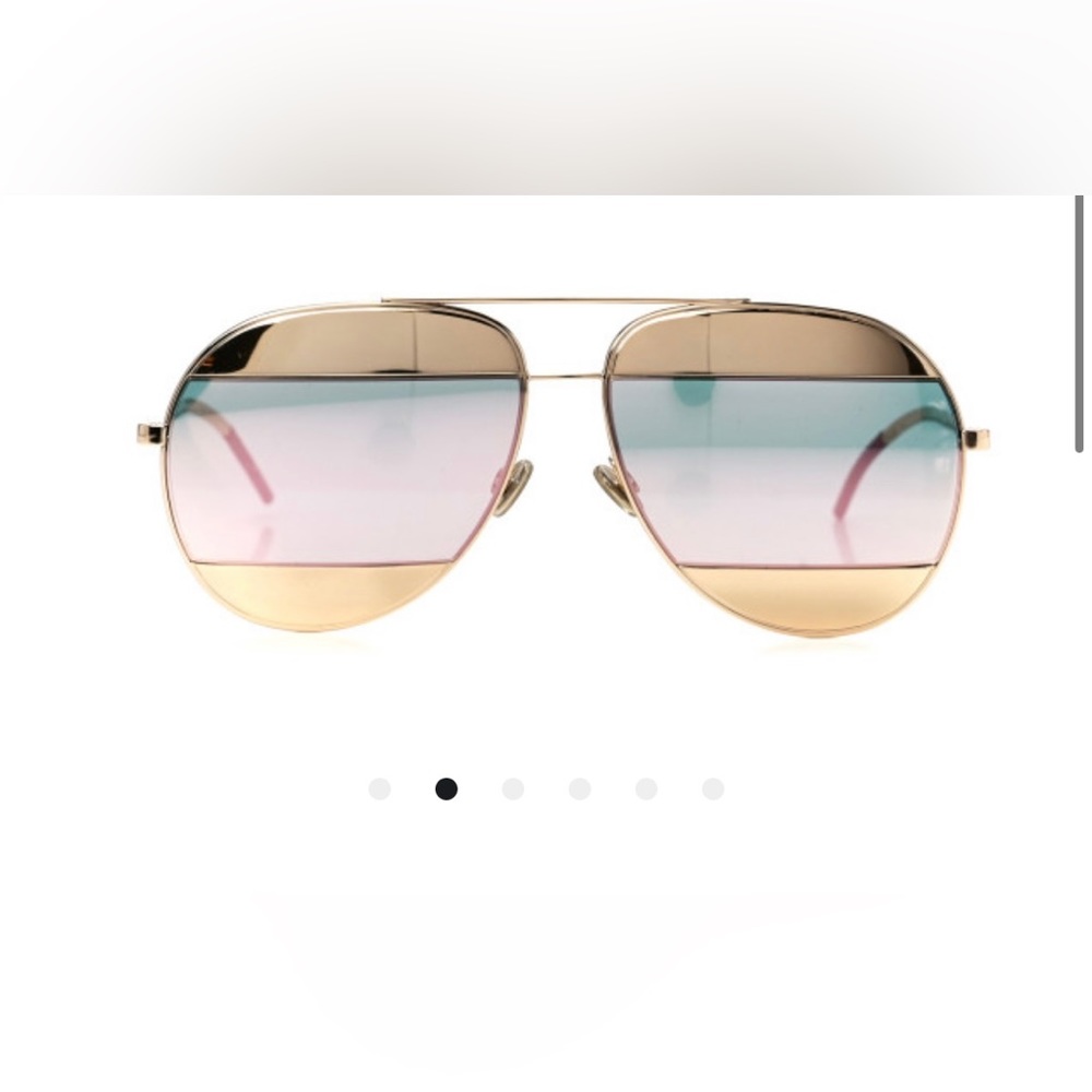 Authentic CHRISTIAN DIOR
Split 1 Aviator Sunglasses Gold - Picture 3 of 7